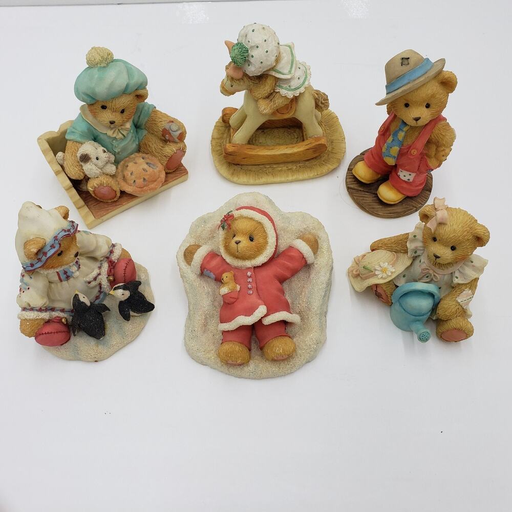 Cherished Teddies Lot of 6 Enesco Collectible Figurines P. Hillman No Boxes Vtg